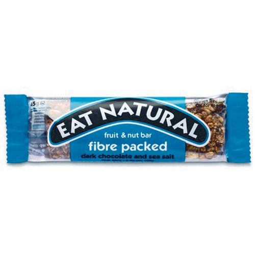 Eat Natural  Fibre Packed  Dark Chocolate & Sea Salt - 12x45g