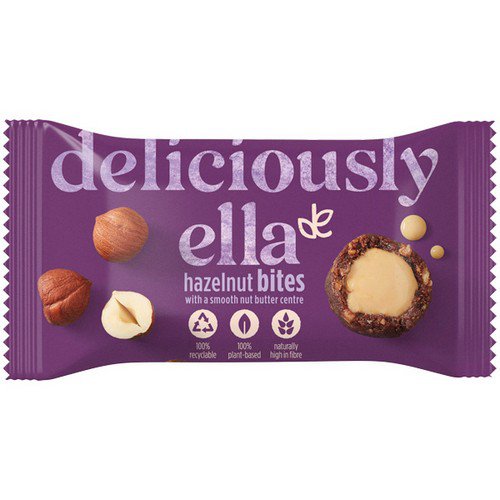 Deliciously Ella Nut Butter Bites  Hazelnut  12x36g