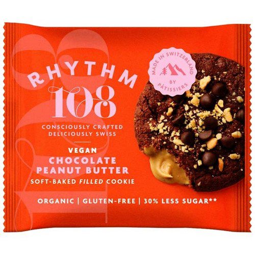 Rhythm 108  Soft Baked Filled Cookies  Choc Peanut Butter - 12x50g Food & Confectionery JA9380
