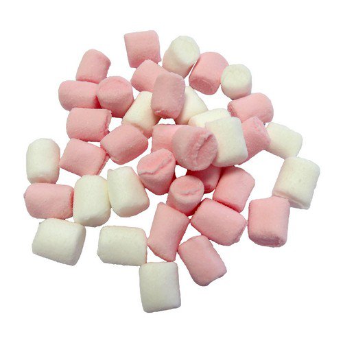 Haribo Pink & White Mini Mallows x1kg Bag