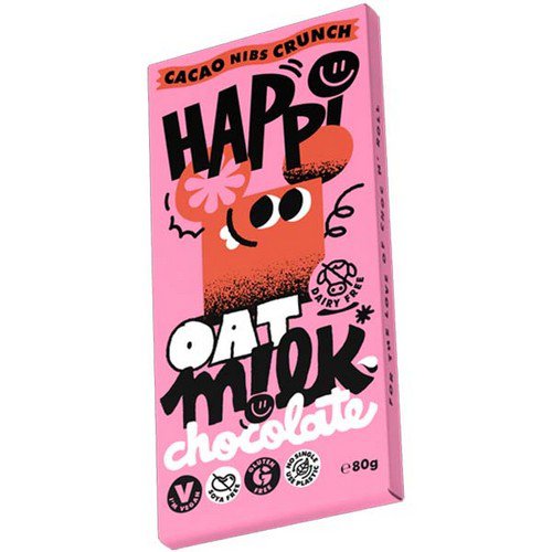 HAPPi Oat M!lk  Cacao Nib Crunch Chocolate Bar  15x40g Food & Confectionery JA9462