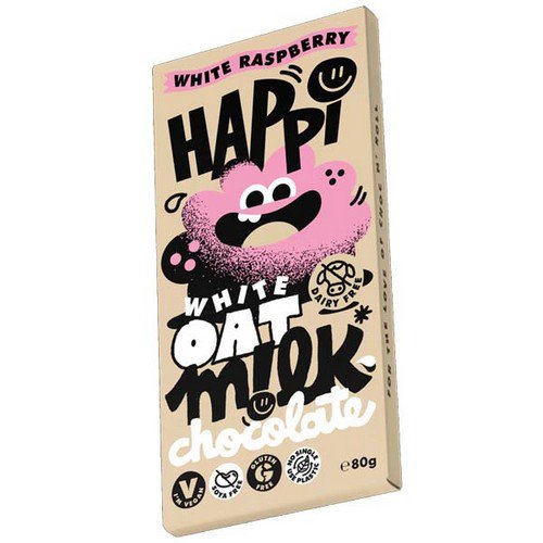 HAPPi Oat M!lk  White Raspberry Chocolate Bar  15x40g Food & Confectionery JA9467