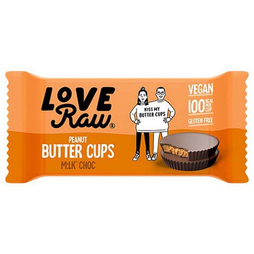Love Raw  Peanut Butter Cups  M:lk Choc - 18x34g