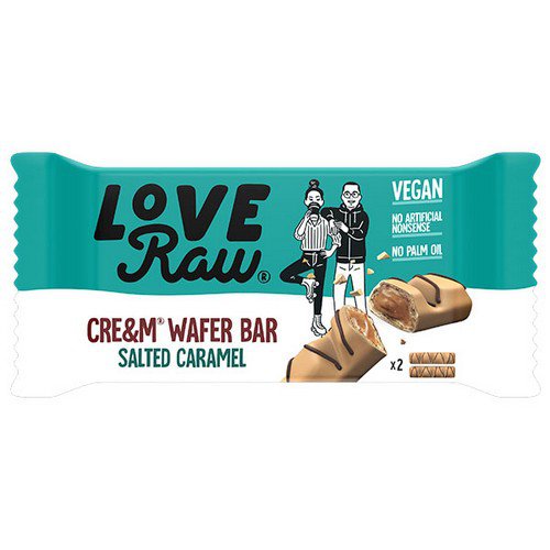 Love Raw  Vegan Cre&m Wafer Bars  Salted Caramel - 12x45g