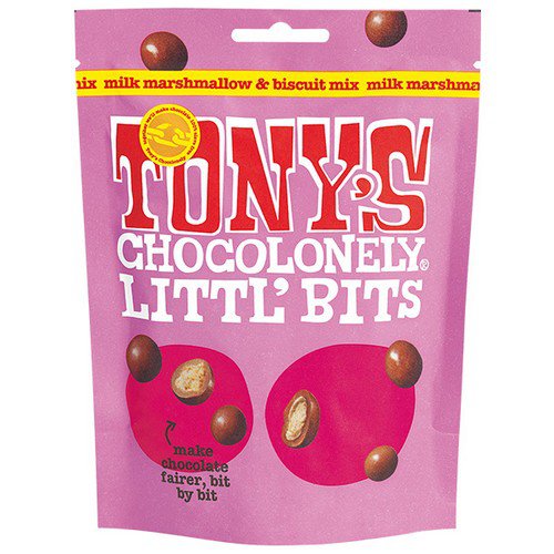 Tony's Chocolonely - Littl' Bits - Milk Marshmallow & Biscuit - 8x100g