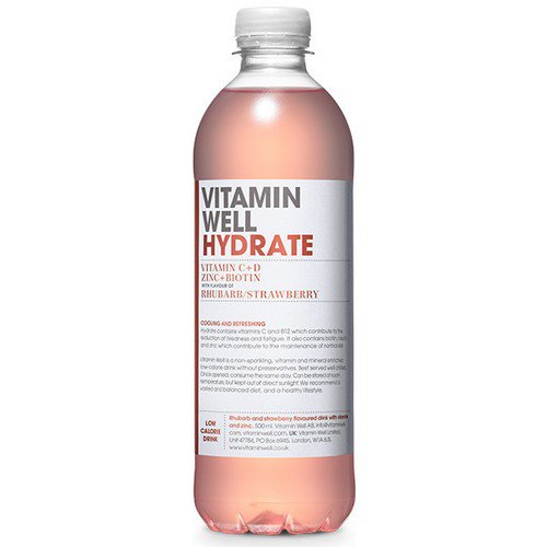 Vitamin Well - Hydrate - Rhubarb & Strawberry - 12x500ml