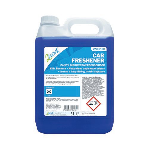 2Work Car Freshener Disinfectant/Deodoriser Candy Fragrance 5L 2W06180
