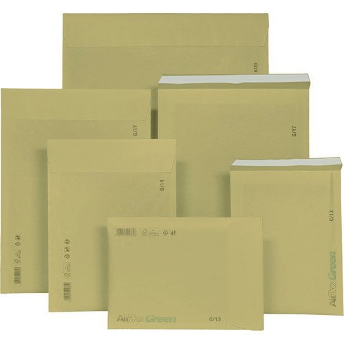 Airpro Green Paper Bubble Bag  Brown  G17 250x340 P&S FSC 100% RECYCLABLE