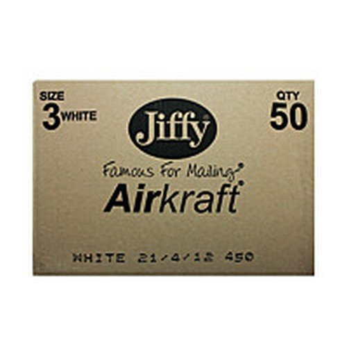 AirKraft Size 3 Bubble Lined Mailer White (Pack of 100) MAKC88006
