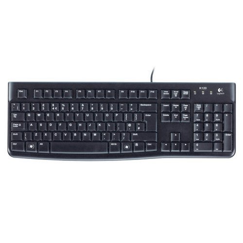 Logitech K120 Business Keyboard Black (Spill resistant with low profile quiet keys) 920-002524