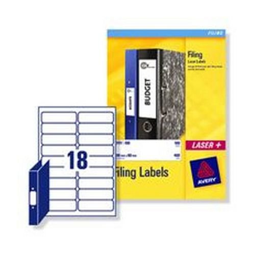 Avery Laser Labels Ring Binder Spine 30x100mm 18 Per Sheet 450 Labels Pack 25