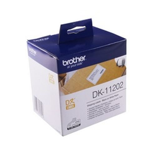 Brother DK11202 Shipping Label 62mm (W) x 100mm (L) 300 Labels Per Roll Label Tapes LA1335