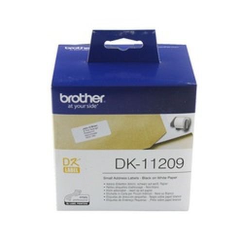 Brother DK11209 Small Address Label 62mm (W) x 29mm (L) 800 Labels Per Roll Label Tapes LA1337