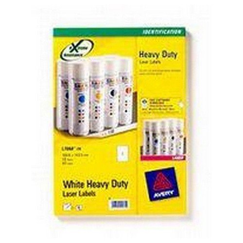 Avery Heavy Duty Labels Laser 2 per Sheet 199.6x143.5mm White 40 Labels