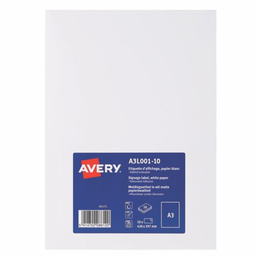 Avery A3 labels Standard Paper Quality 