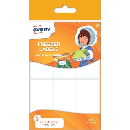 24 Freezer labels Size: 63.5 mm x 33 mm labels