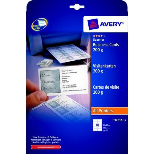 Avery Business Cards Laser Pack 25