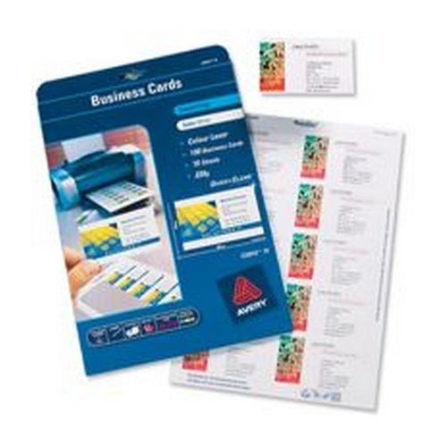 Avery Quick and Clean Laser Business Cards Colour 10 Per Sheet 250 Cards Pack 25