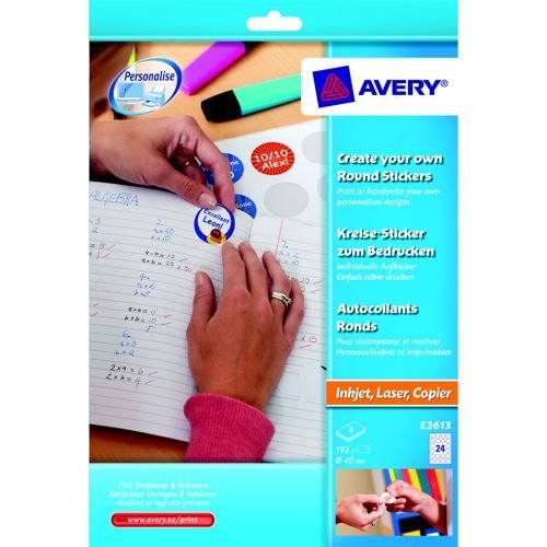 Avery Create Your Own Round Sticker Pack of 8