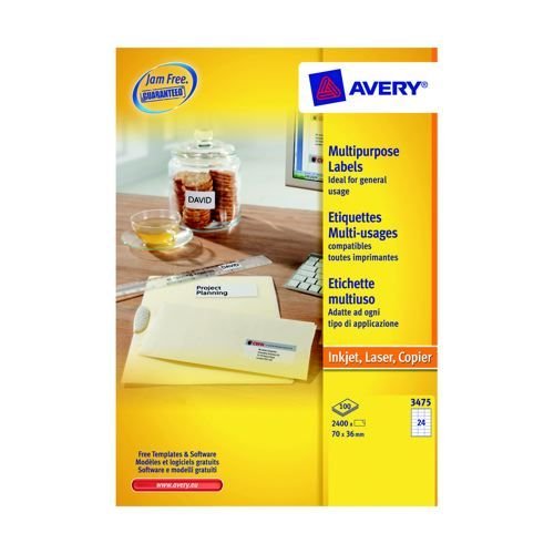 Avery Multifunction Copier Labels 14 per Sheet 105x42.3mm White