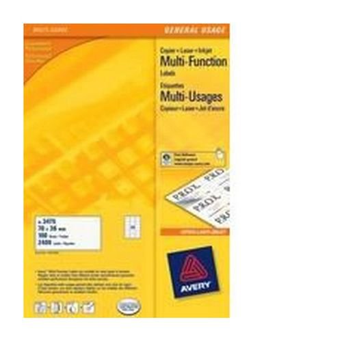 Avery Multifunction Copier Labels 65 per Sheet 38.1x21.2mm White