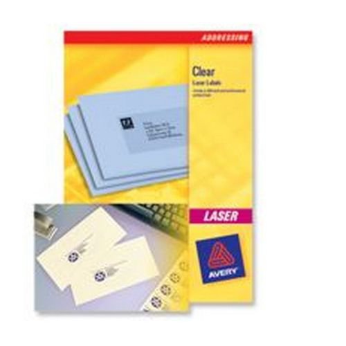 Avery Mini Laser Labels 38.1 x 21.2mm 65 Per Sheet Clear 1625 Labels