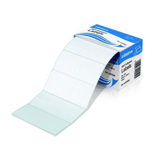 Initiative Self Adhesive Labels 89x36mm White Pack 250