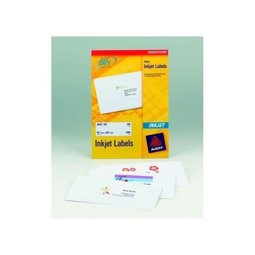 Avery Inkjet Address Labels For 1400 Labels 99.1x38.1mm White 100 Sheets