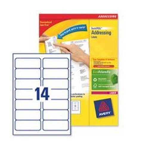 Avery Laser Labels 14 Per Sheet 14x500mm White Pack 500