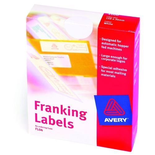 Avery Franking Label Machine 140x38mm Pack 1000