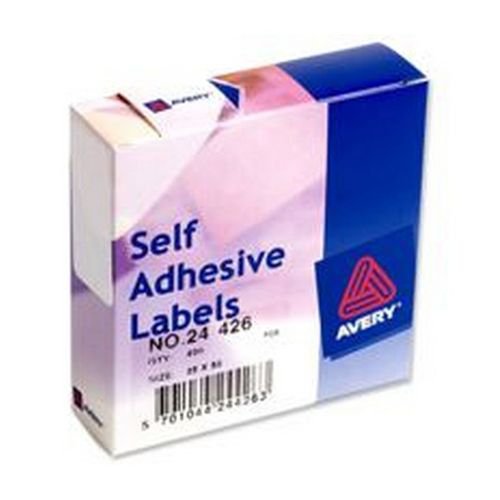 Avery Small Pack White Labels In Dispensers 400 Labels Size 25mmx50mm