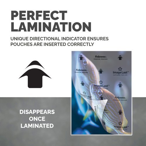 Fellowes A4 Laminating Pouches Gloss Finish 500 Sheets 125 Micron High Quality Finish
