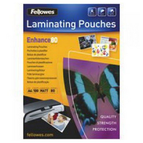 Fellowes Matt Laminating Pouch A4 80 Micron 100 Pack