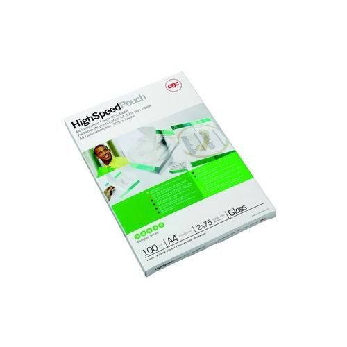 GBC HiSpeed Pouch A4 75 Micron Pack 100