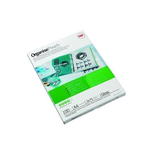 GBC Glossy Laminating Pouch A4 2x75 Pack 100