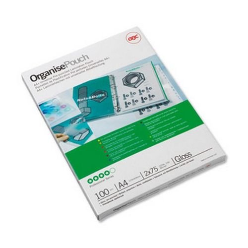 GBC Glossy Laminating Pouch A4 2x125 Pack 100