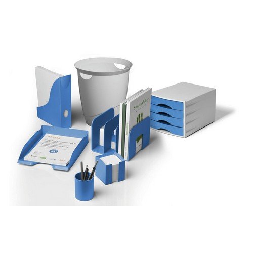 Durable ECO Recycled Plastic Stackable Letter Tray Document File - A4+ Blue