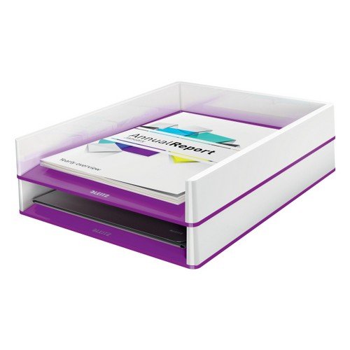 Leitz Letter Tray WOW Duo Colour White/Purple