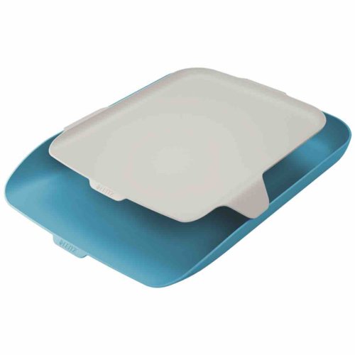 Leitz Cosy Letter Tray with Desk Organiser A4. Calm Blue