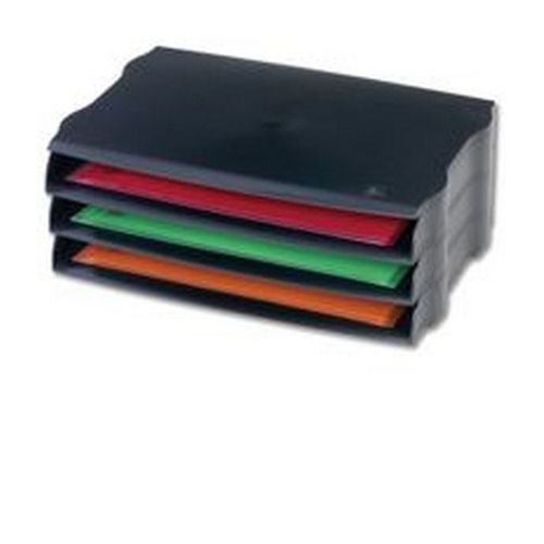 Avery Desktop Range Wide Entry Stackable Letter Tray Set w243xd45xh362mm Black