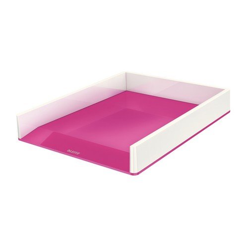 Leitz Wow Letter Tray Duo Colour White/Pink