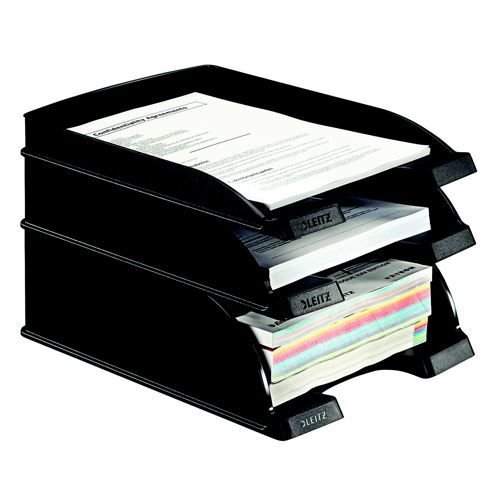 Leitz Jumbo Plus Letter Tray Black