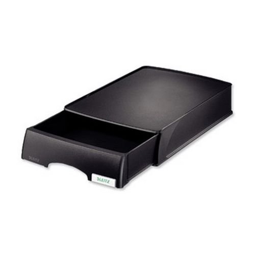 Leitz PLUS Modular SingleDrawer Unit Polystyrene Stackable A4 Plus Black