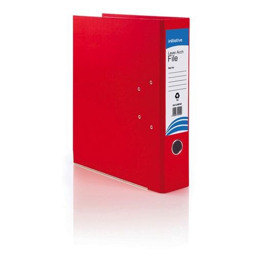 Initiative Lever Arch File A4 Red Metal Shoe and Thumbring 