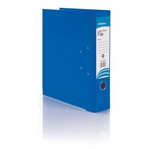 Initiative Polypropylene Coated Board Lever Arch File A4 70mm Spine Blue 