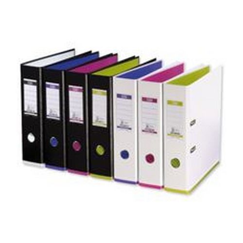 Elba A4 Mycolour Lever Arch File 80mm White/Lime