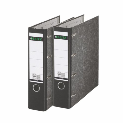 Leitz Standard Double File LAF 180Â° A4 80mm (Pob) Black