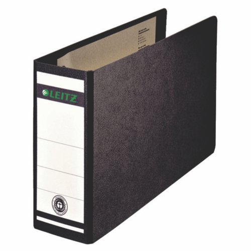 Leitz Leverarch File 180° A5 Landscape Paper On Board Black Pack 5