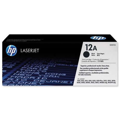 Hewlett Packard No 12A Toner Cartridge Black Q2612A