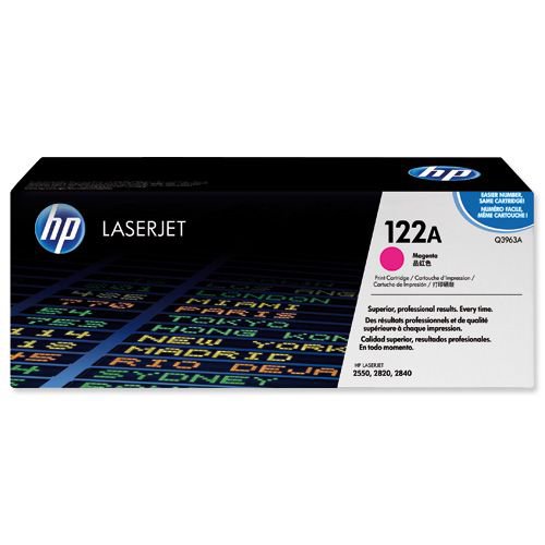 Hewlett Packard LaserJet 2500/2550 Smart Print Cartridge Up to 4000 Pages Magenta Q3963A